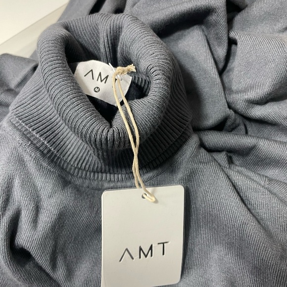 Above Mediocre Taste AMT Blue Turtle Neck Ribbed Sweater - Picture 7 of 9